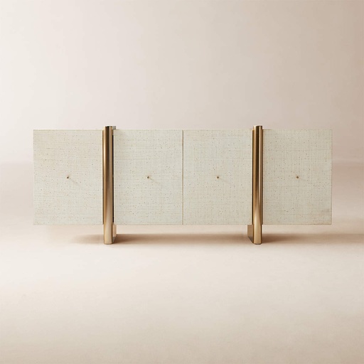 [FUR003] Alabaster Luxe Lacquered Credenza