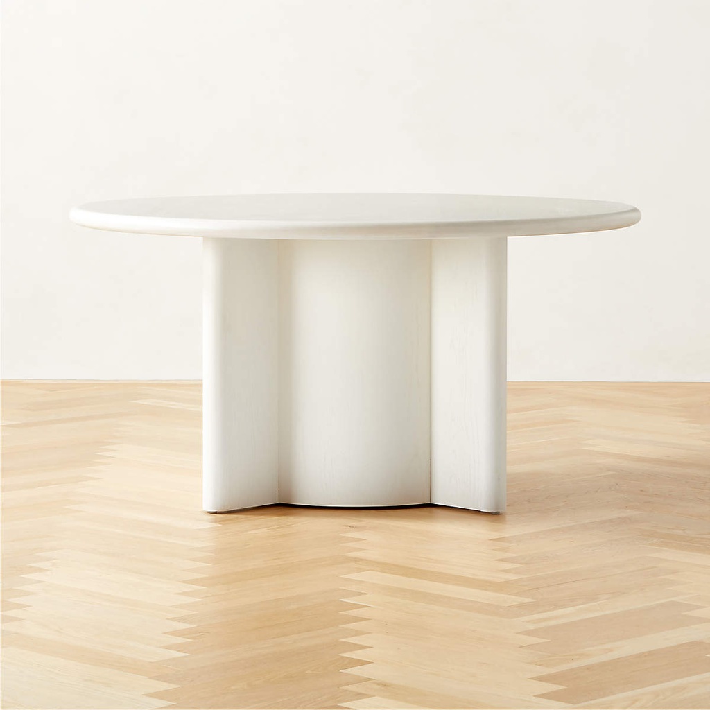 Alabaster Bliss White Dining Table