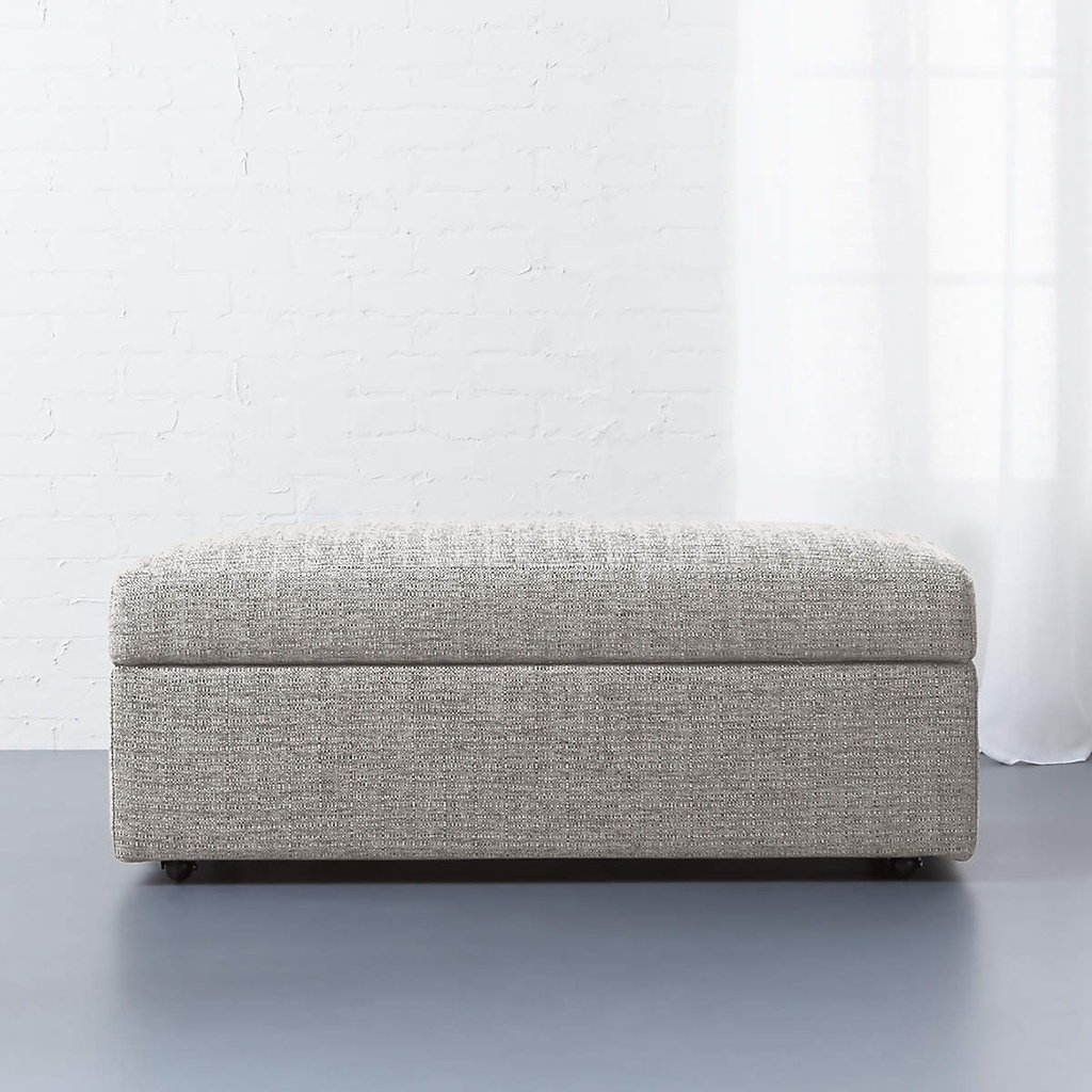 Cinematic Elegance Fabric Ottoman