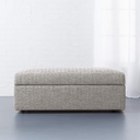 Cinematic Elegance Fabric Ottoman