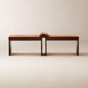 Luxe Brown Arc Bench