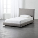 Cama moderna de tweed gris