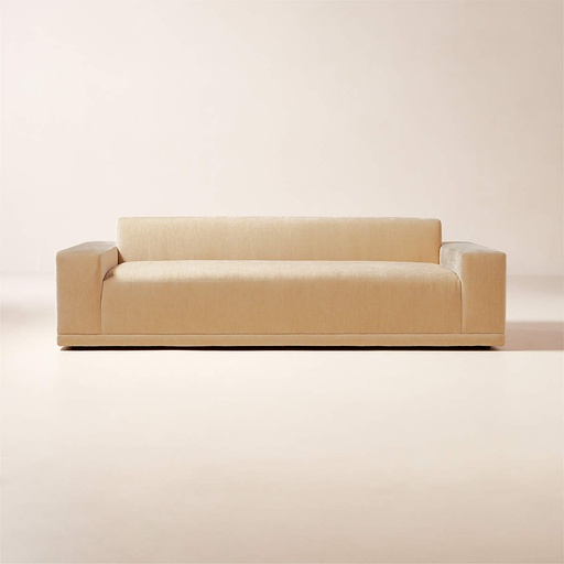 Soft Wheat Velvet Comfort Sofa