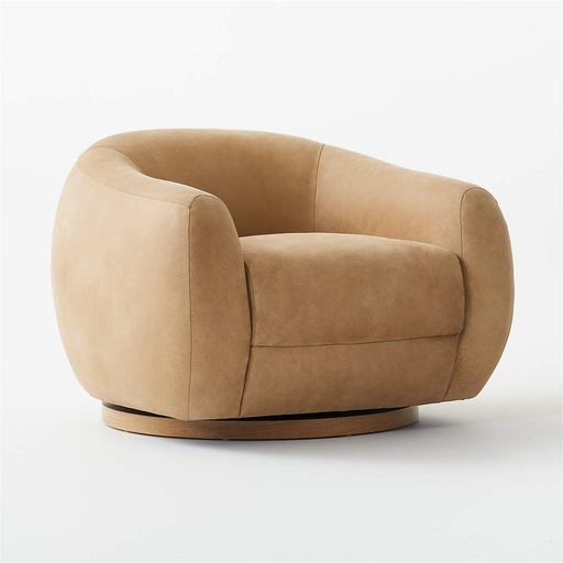 Hazelnut Brown Swivel Lounge Chair
