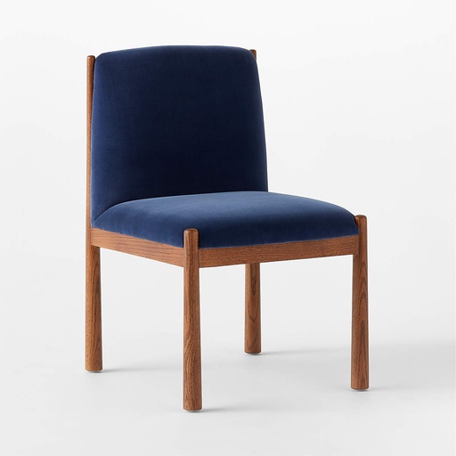 [FUR017] Cobalt Dream Blue Velvet Chair