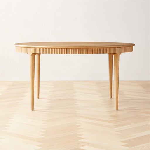 Serenity Circle Cerused Oak Dining Table