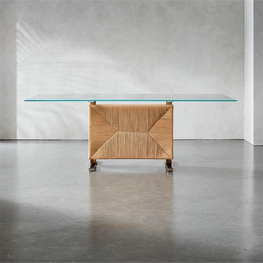 [FUR014] Clarity Glass Top Dining Table