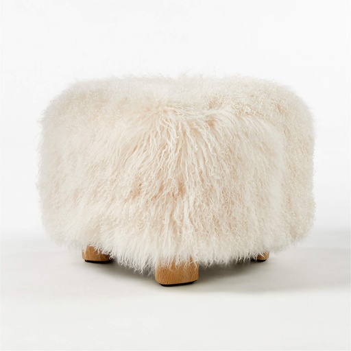 [FUR030] Frosty Fur Accent Ottoman