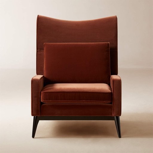 [FUR079] Sienna Brown Velvet Comfort Chair