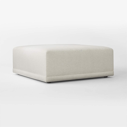 [FUR007] Arctic White Velvet Seating Ottoman