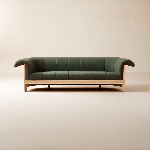 [FUR096] Verdant Opulence Green Sofa