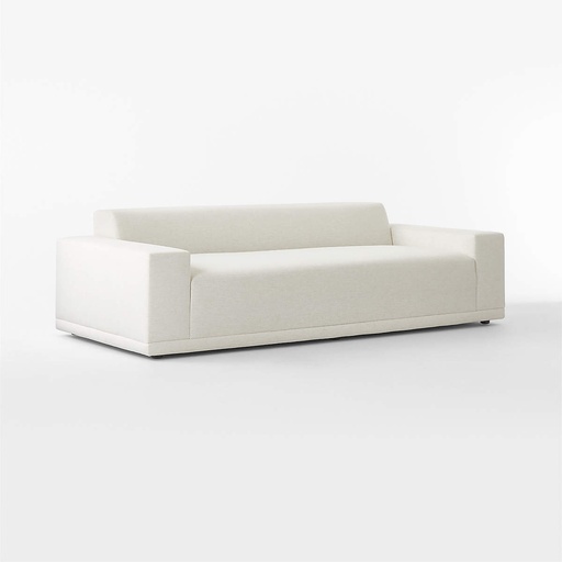 [FUR022] Crisp Linen White Performance Sofa