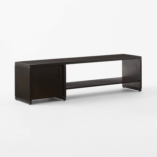 [FUR060] Noir Steel Shoe Storage Bench