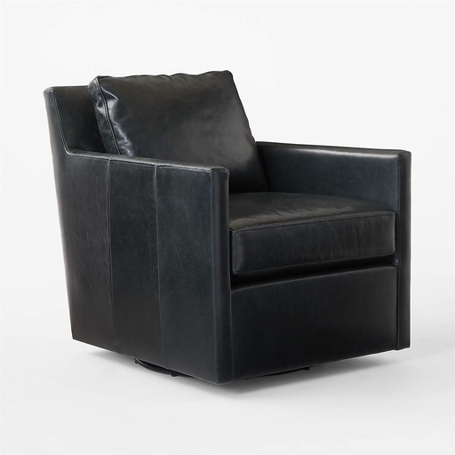 [FUR063] Obsidian Opulence Leather Chair