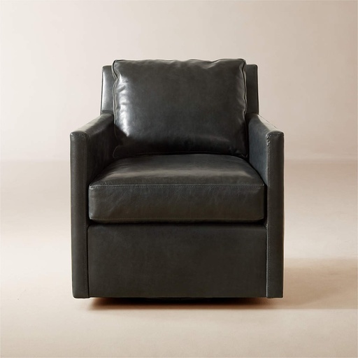 [FUR063] Obsidian Opulence Leather Chair