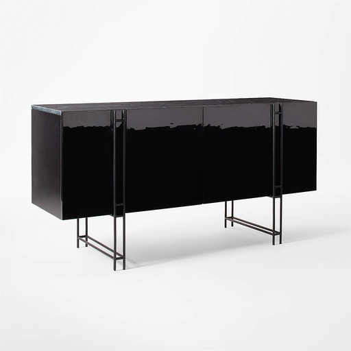 [FUR045] Credenza de mármol negro medianoche