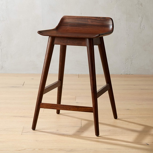 [FUR093] Timeless Walnut Counter Stool