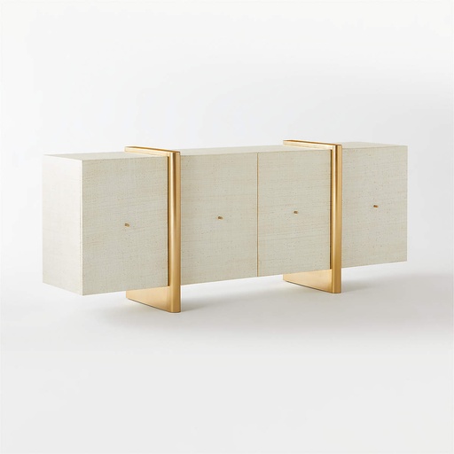 [FUR003] Alabaster Luxe Lacquered Credenza