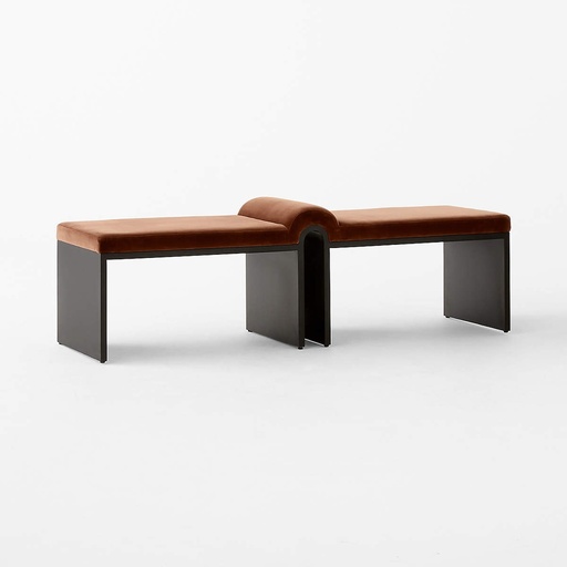 [FUR043] Luxe Brown Arc Bench