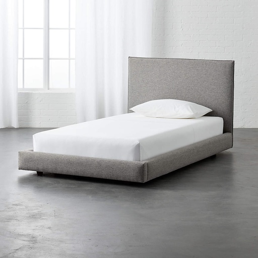 [FUR050] Cama moderna de tweed gris