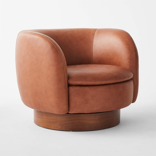 [FUR012] Brown Elegance Revolving Chair